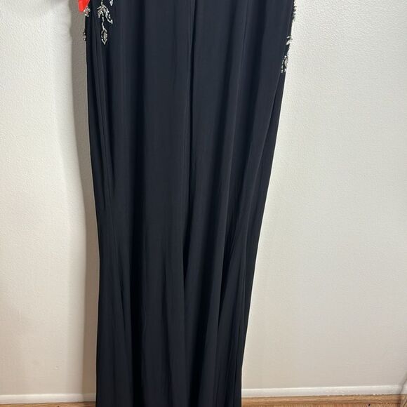 Mac Duggal MULTI COLOR embellished BEADED FLORAL CAMI GOWN black size 10 42006 - Picture 13 of 14